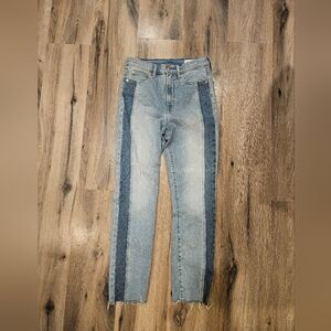 GAP High Rise Two-Tone Blue Jeans